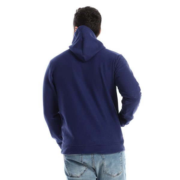 Slip On Heather Navy Blue With Kangroo Pocket Hoodie