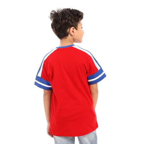 Boys Slip On Round T-shirt - Red