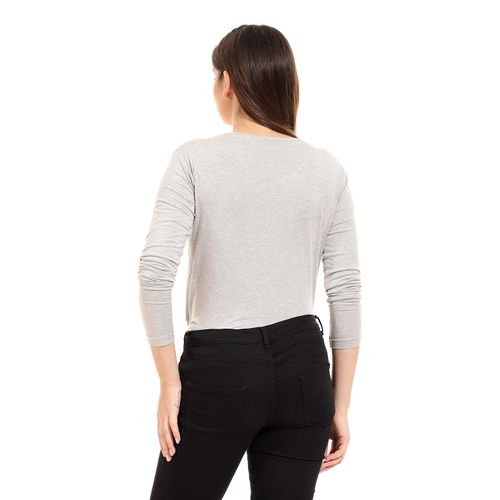 Heather Light Grey Full Sleeves T-Shirt