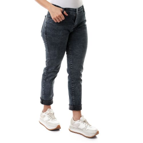 Fly Zipper Wash Grey Regular Fit Jeans