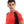Bi-Tone Solid Sportive Round Tee - Red & Black