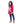 Girls Velour Pajama With Stitched Pattern - Fuchsia & Navy Blue