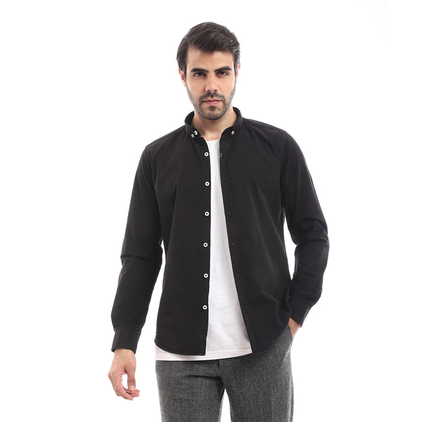 solid__regular_fit_shirt_-_black