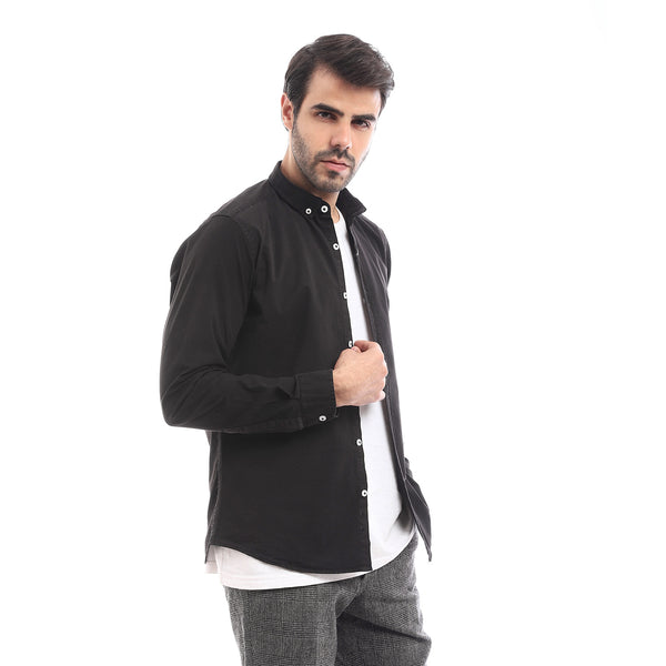 solid__regular_fit_shirt_-_black