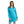 Load image into Gallery viewer, Turquoise Hooded Zipper Long Sweatshirt

