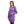 Load image into Gallery viewer, Purple Hooded Zipper Long Sweatshirt
