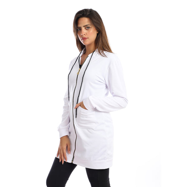 white_hooded_zipper_long_sweatshirt