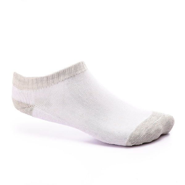 Set Of 3 Boys Ankle Socks - White & Grey