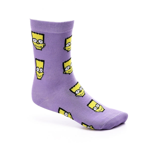 Mid-Calf Cotton Socks - PURPLE