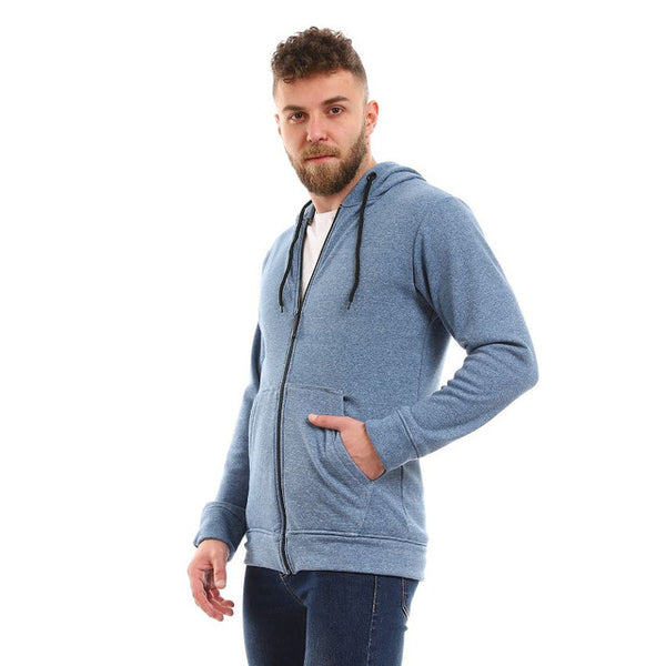 Inner Velour Hooded Sweatshirt - Heather Blue