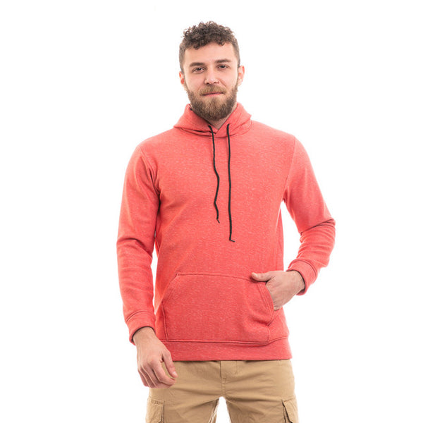 Basic Full Sleeves Cotton Hoodie - Watermelon