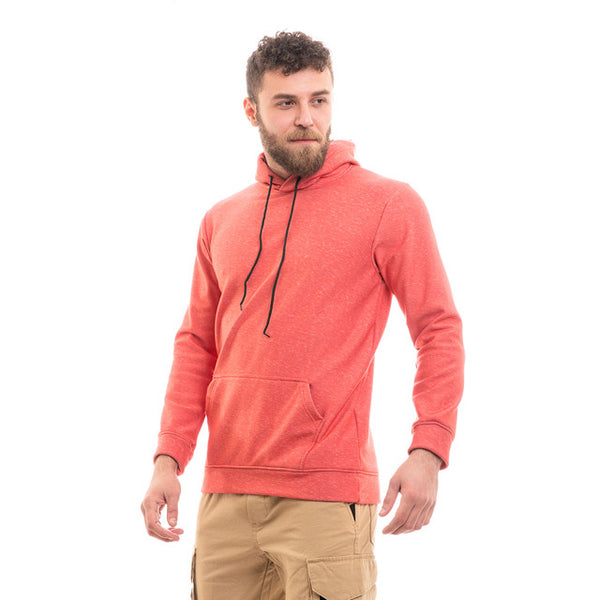 Basic Full Sleeves Cotton Hoodie - Watermelon