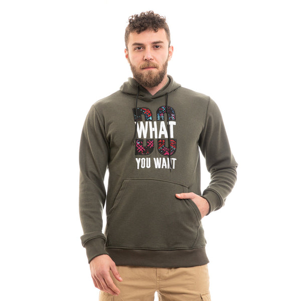 Embroidered "Do What You Want" Inner Fleece Hoodie