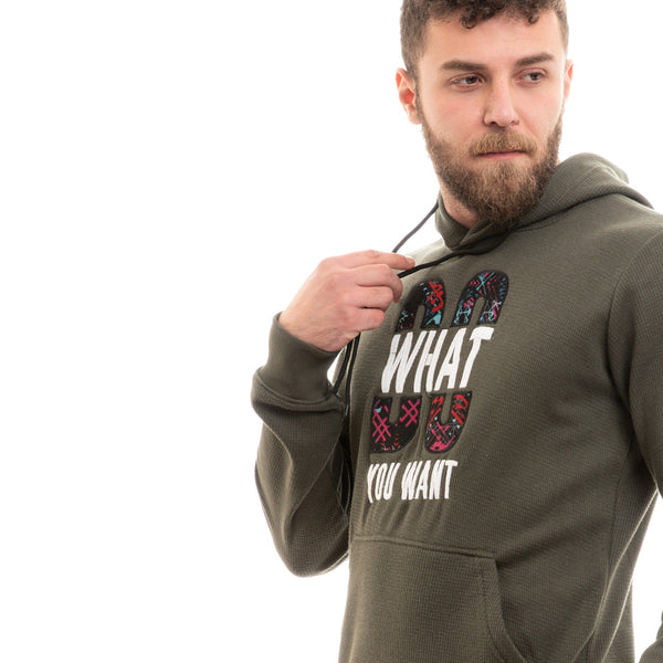 Embroidered "Do What You Want" Inner Fleece Hoodie