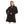 Load image into Gallery viewer, Linen Mandarin Neck Buttoned Solid Jacket - Black
