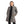 Load image into Gallery viewer, Linen Mandarin Neck Buttoned Puffer Jacket - Heather Grey
