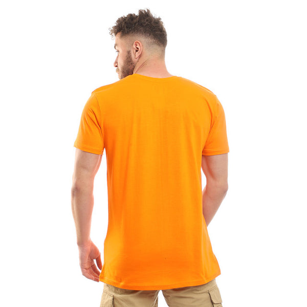 Slip On Basic Plain Orange T-Shirt