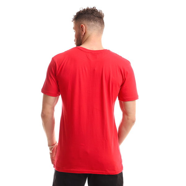 "In Your Life" Printed Red, Yellow & Cement Tee