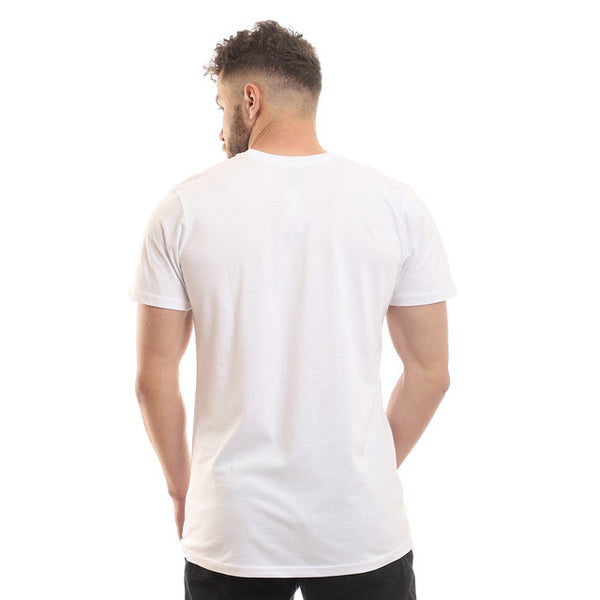 Summer Cotton Front Printed T-Shirt - White