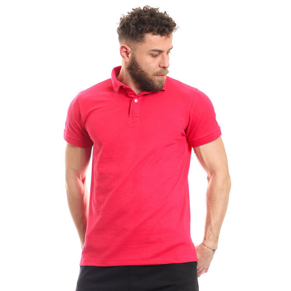 Half Sleeves Polo Shirt - Fuchsia
