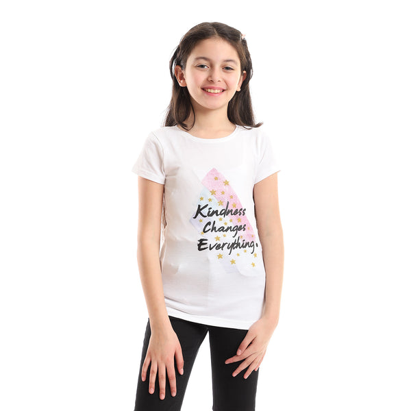 "Kindness Change Everything" Tee - White, Pink & Black