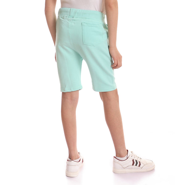 plain_patterned_short_with_elastic_waist_-_mint_green
