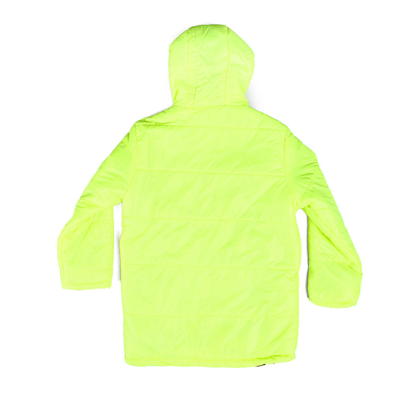 Funky Neon Green Hooded Bomber Jacket