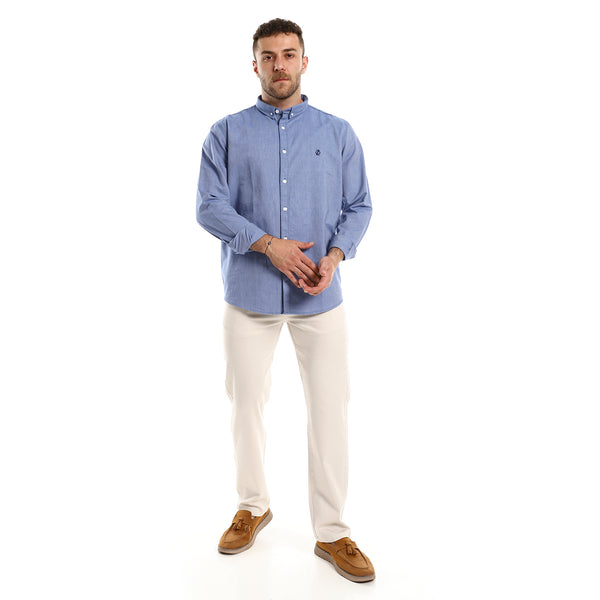 Regular Fit Casual Pants With Side Pockets - Off White