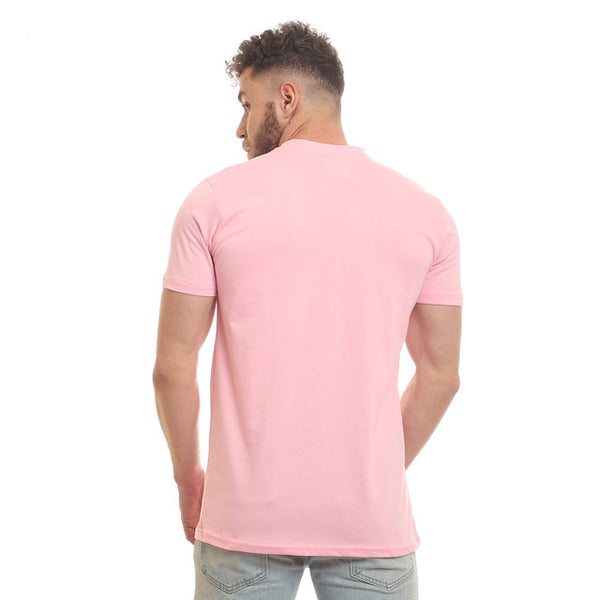 Basic Standard Fit V-Neck T-Shirt - Rose