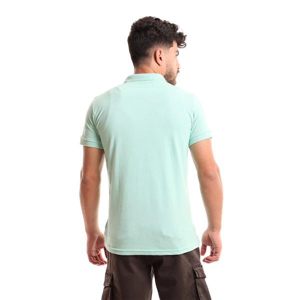 Pique Plain Hips Length Mint Polo Shirt