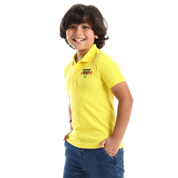 "Generation Expression" Stitched Yellow & Black Polo Shirt