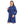 Chest Flap Pockets Solid Buttoned Shirt - Royal Blue