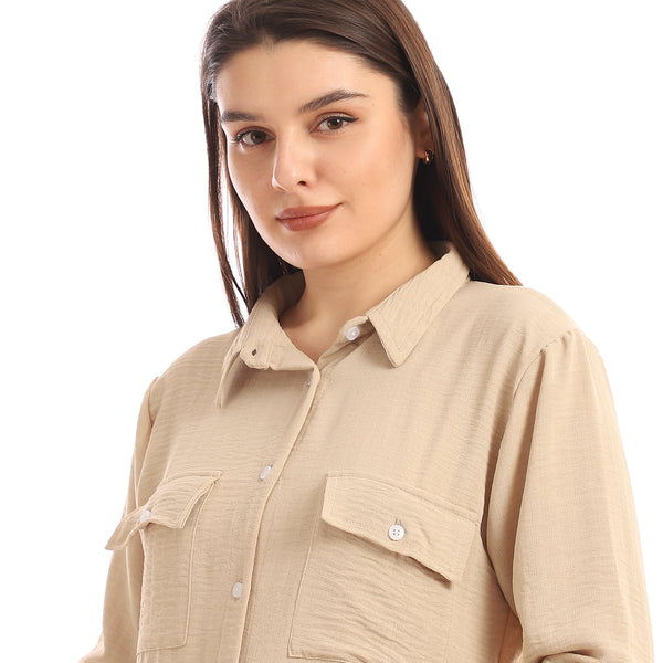 chest_flap_pockets_solid_buttoned_shirt_-_light_beige