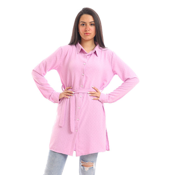 self_patterned_button_down_shirt_-_violet