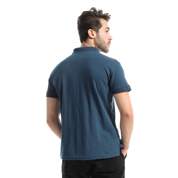 Stitched "I'm The Boss" Teal Short Sleeves Polo Shirt