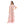 Upper Buttoned Patterned Long Nightgown - Rose