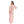 Upper Buttoned Patterned Long Nightgown - Rose