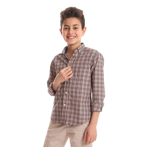 turn_down_neck_boys_cotton_shirt_-_orange-_black_-_white