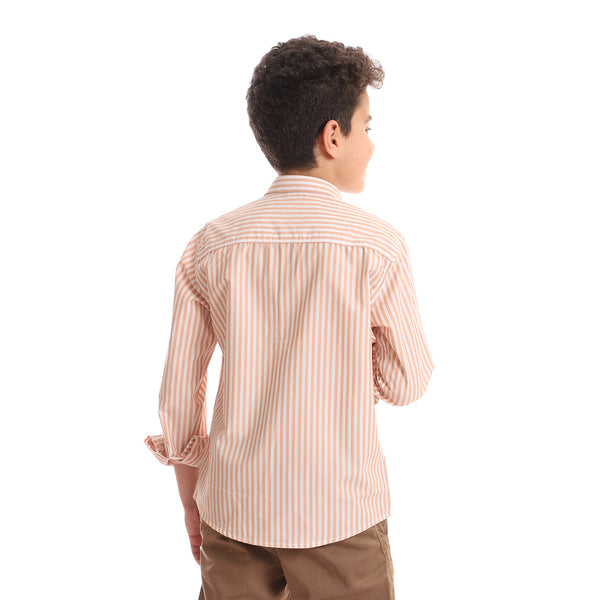 Boys Full Sleeves Bi-Tone Shirt - Semon & Off White