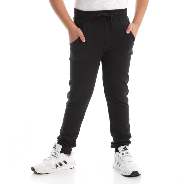 Boys Black Basic Everyday Joggers with Elastic Hem