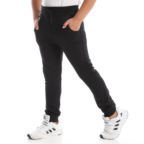 Boys Black Basic Everyday Joggers with Elastic Hem