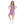 Gathered Chest Lavendar, Green & Yellow Dress