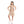 Simon, Brick & Beige Gathered Chest Dress