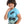 Load image into Gallery viewer, &quot;Aloha Club&quot; Light Blue, Black &amp; Mustard Cotton Pajama
