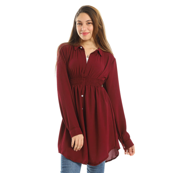 maroon_red_classic_collar_buttoned_tunic