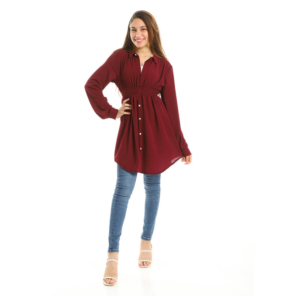 maroon_red_classic_collar_buttoned_tunic