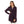 Load image into Gallery viewer, Turn Down Collar Stretchy Solid Tunic - Dark Purple
