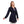 Turn Down Collar Stretchy Solid Tunic - Dark blue