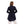 Turn Down Collar Stretchy Solid Tunic - Dark blue