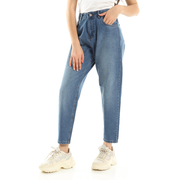 Everyday Basic High Rise Solid Jeans - Blue